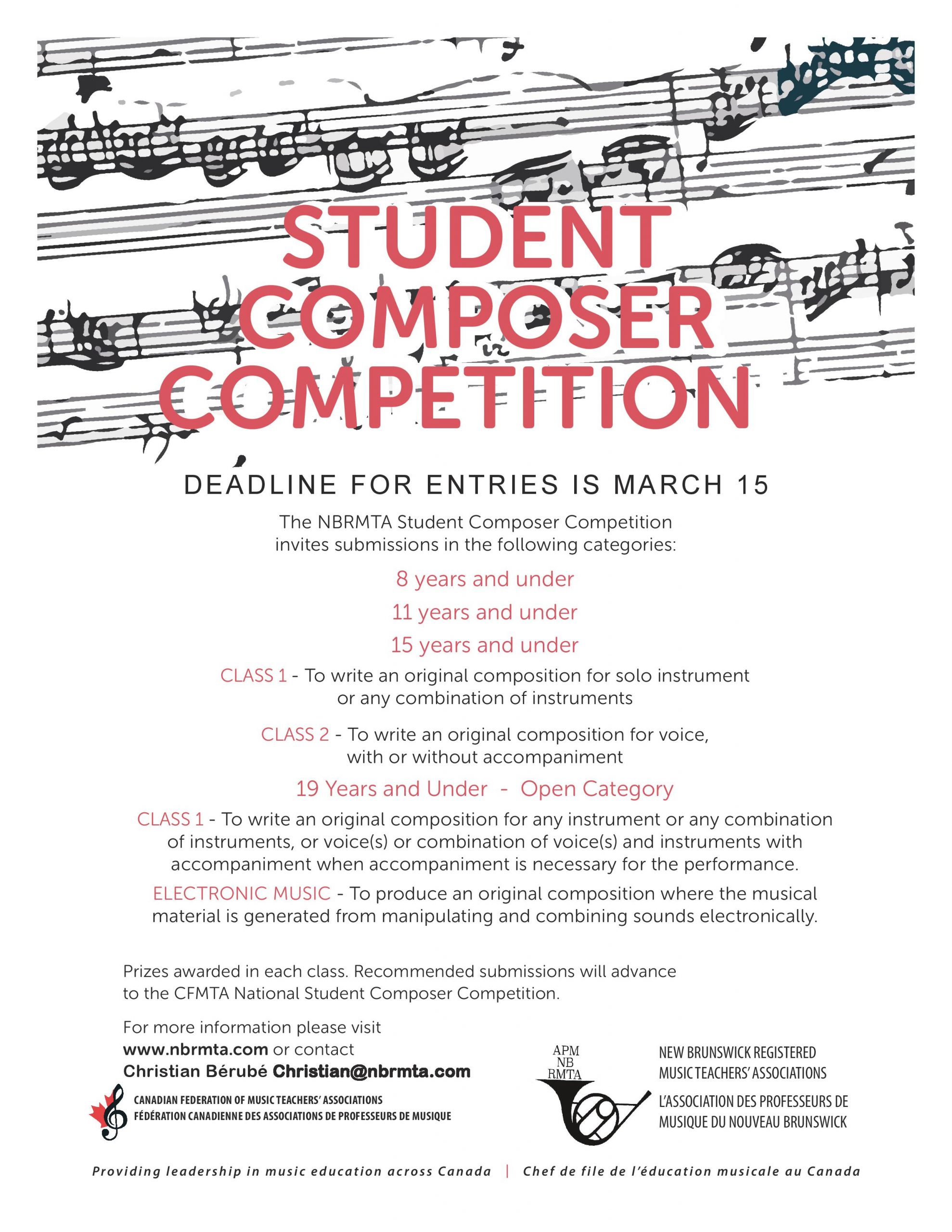 NBRMTA Student Composer Competition – New Brunswick Registered Music ...